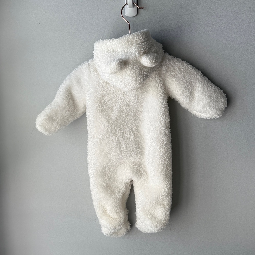 Carter’s Newborn‎ White Fleece Zip Pram Coat - Picture 5 of 6
